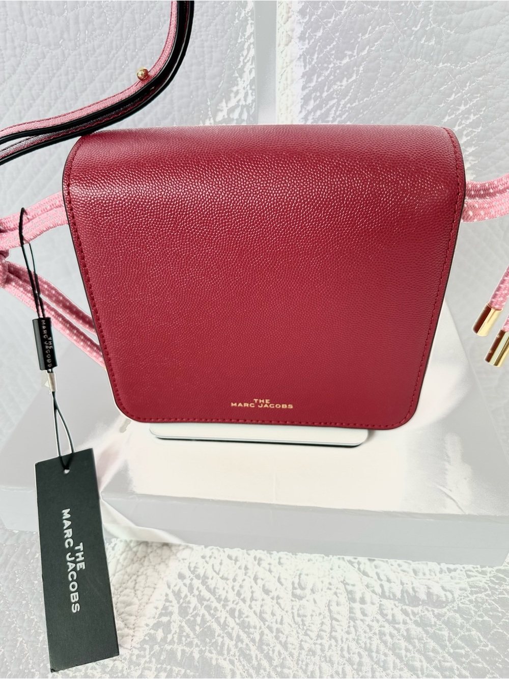 Marc Jacobs Red Leather Crossbody with Pink Rope Detail - Picture 4 of 13